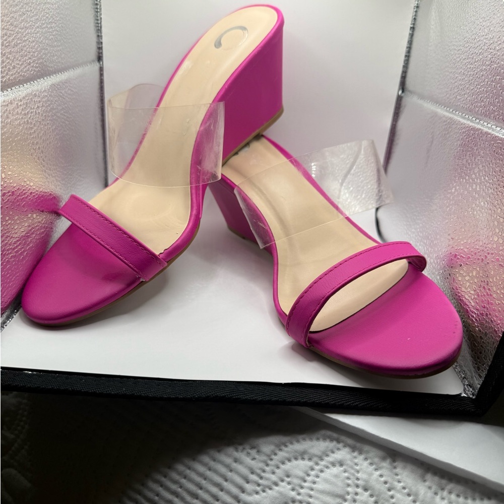 Women’s Open-Toe Slide Sandals - Hot Pink